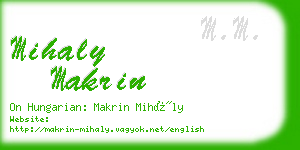 mihaly makrin business card